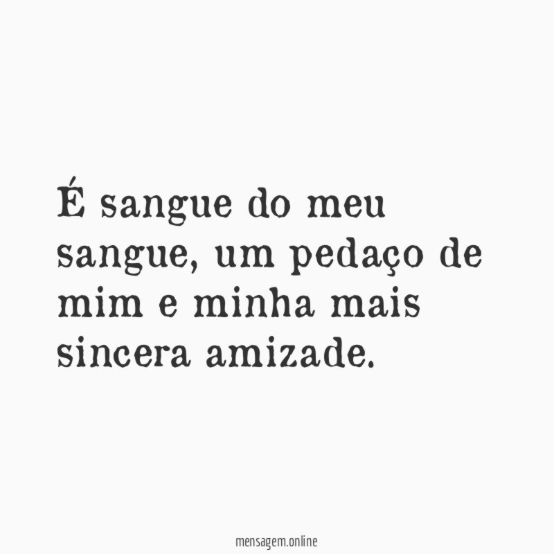 É sangue do meu sangue