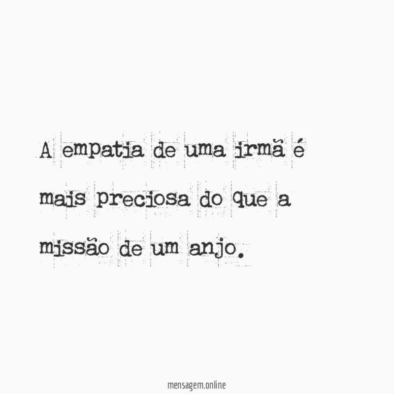 A empatia de uma irmã é mais preciosa