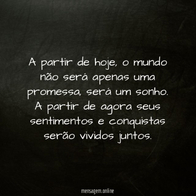 A partir de hoje
