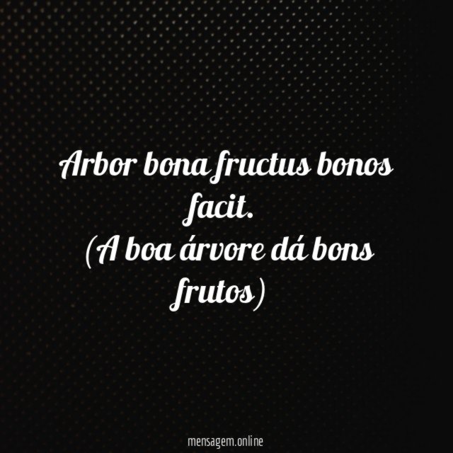 Arbor bona fructus bonos facit