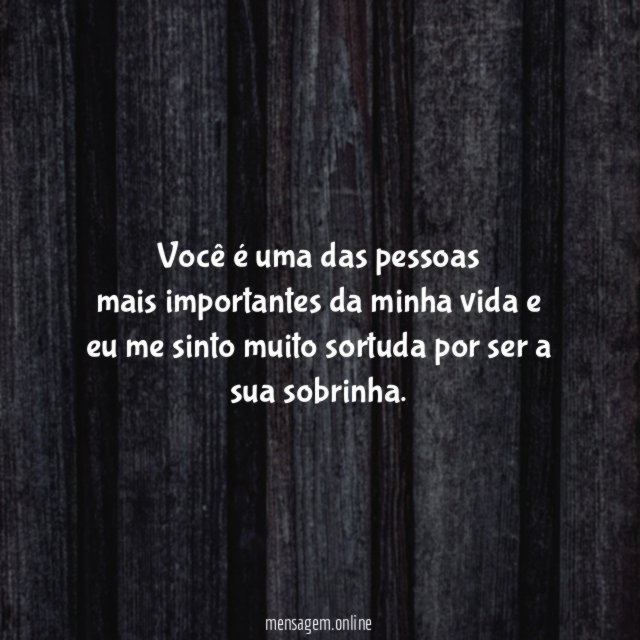 Você é uma das pessoas mais importantes da minha