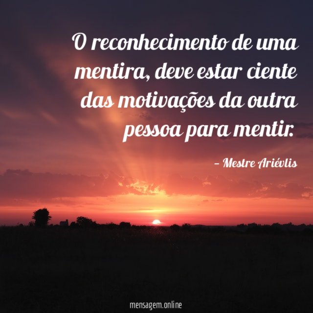 O reconhecimento de uma mentira