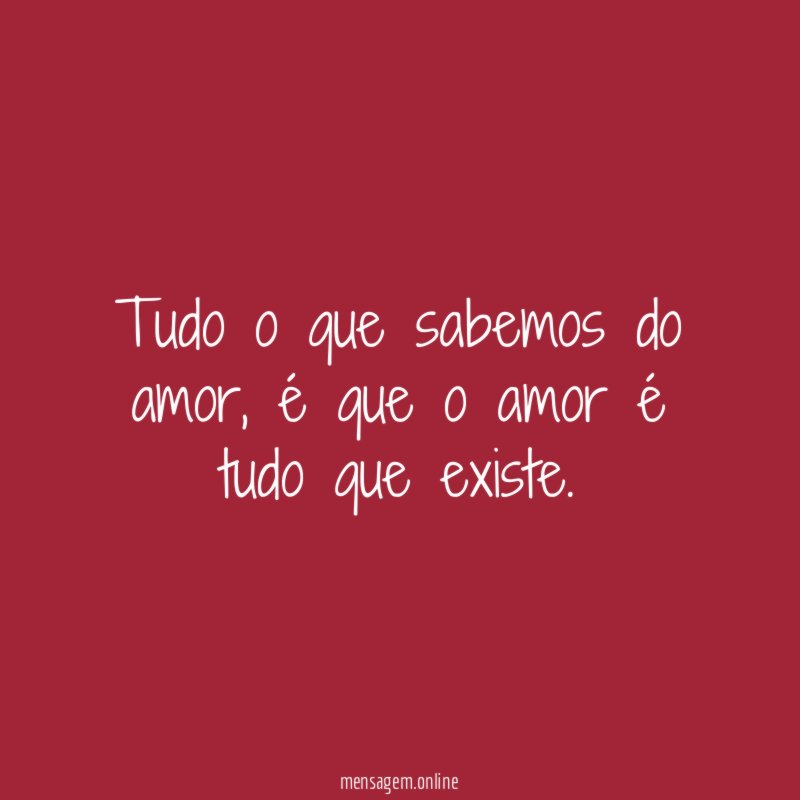 Tudo o que sabemos do amor