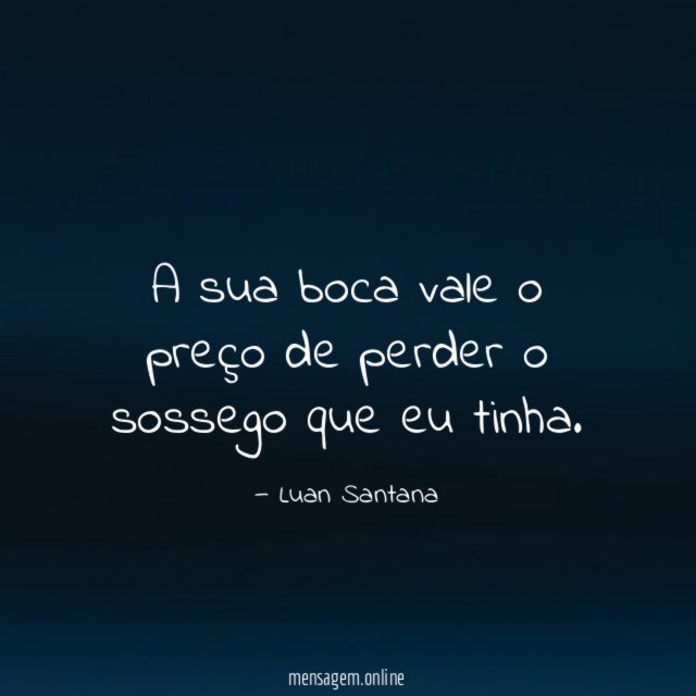 A sua boca vale o preço de perder
