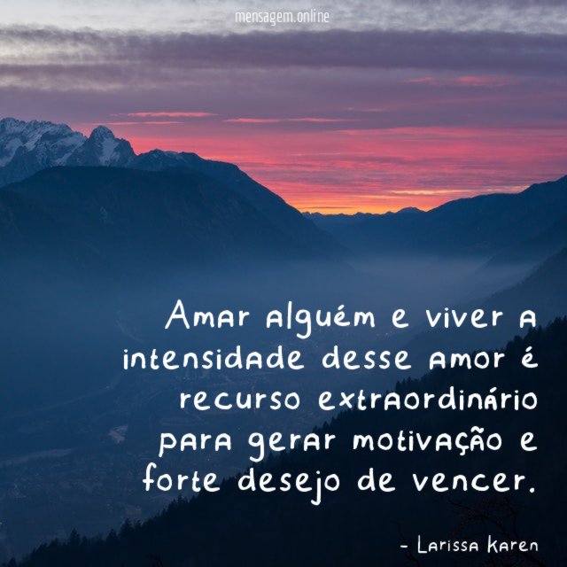 Amar alguém e viver a intensidade desse amor
