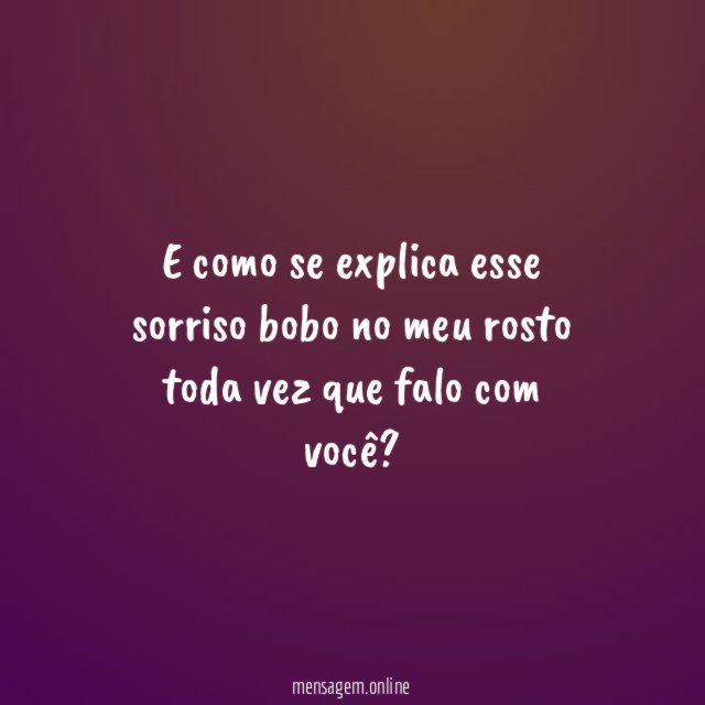 E como se explica esse sorriso bobo no