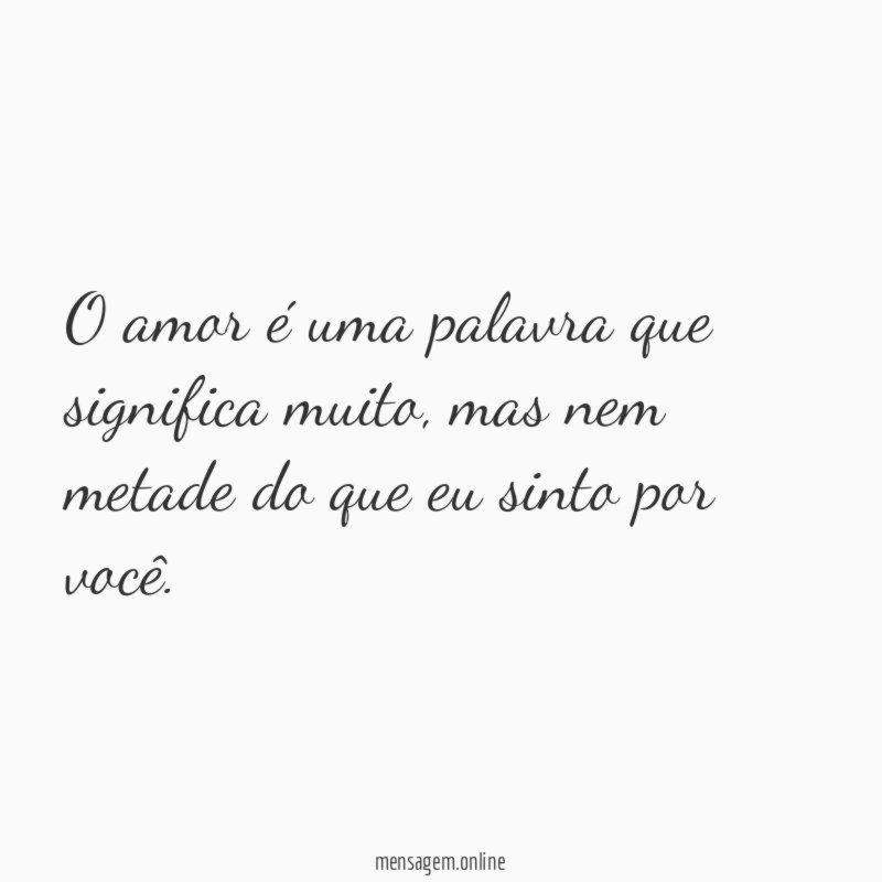 A palavra amor
