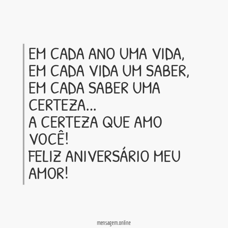 Aniversário do meu amor