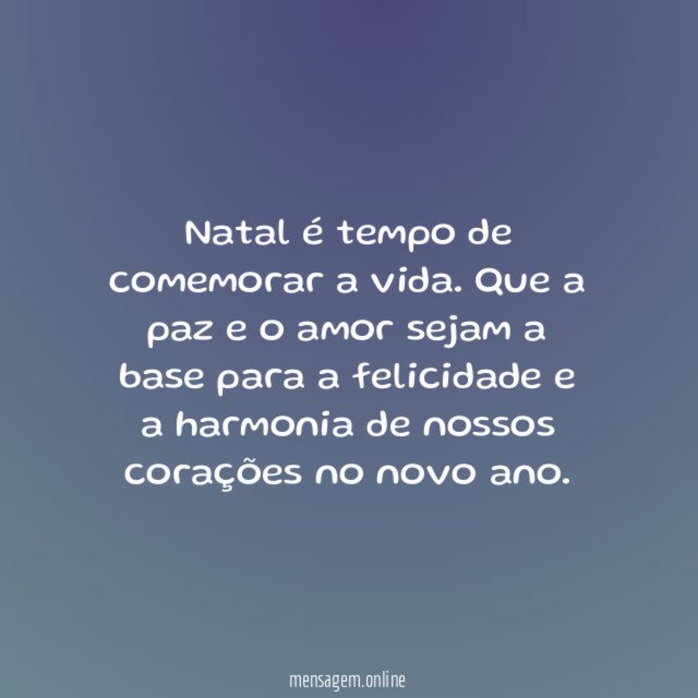 Tempo de comemorar a vida