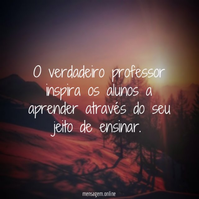O verdadeiro professor