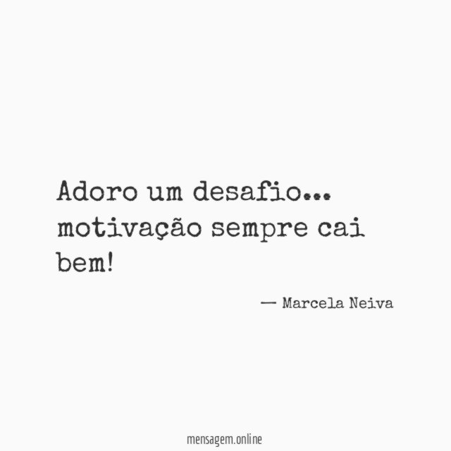 Adoro um desafio