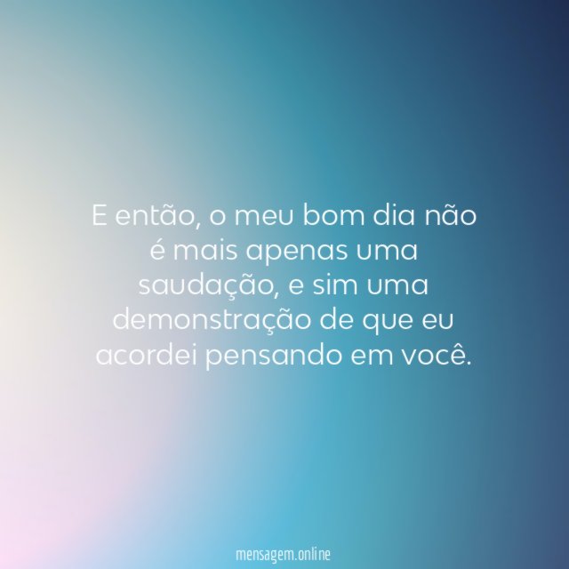 Acordei pensando em você