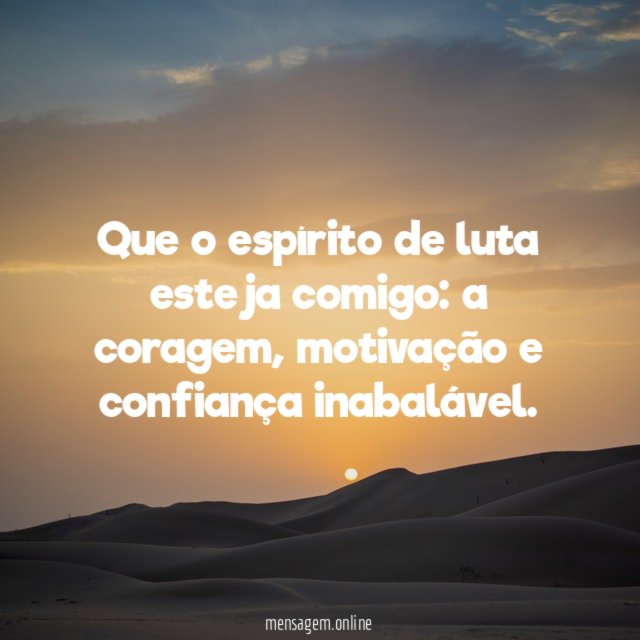 Que o espírito de luta esteja comigo