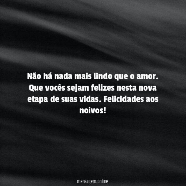 Felicidades aos noivos!