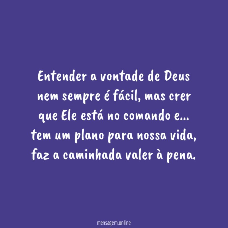 Entender a vontade de Deus