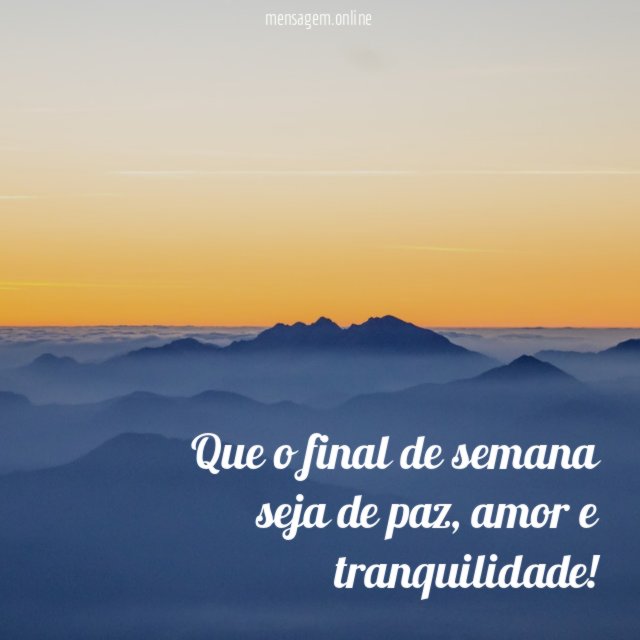 Que o final de semana