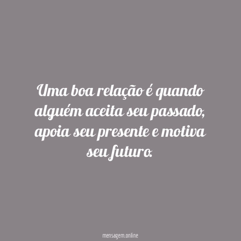 Uma boa relação