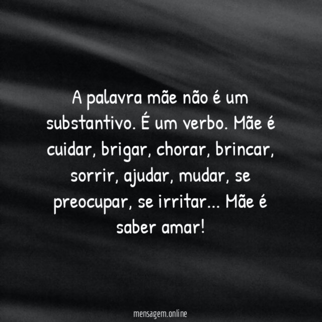 Mãe é cuidar