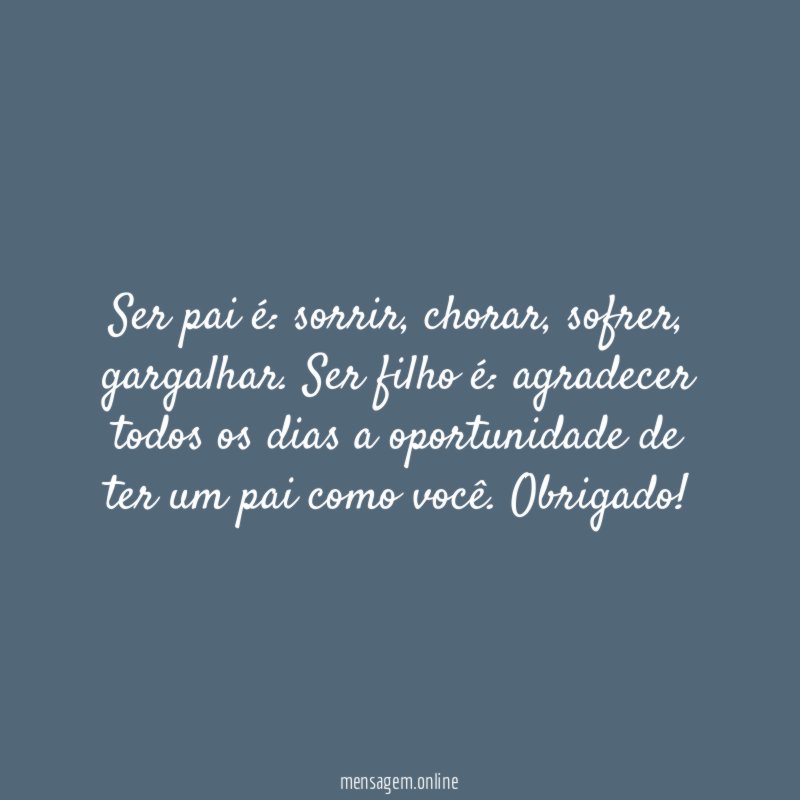 Ser pai e ser filho