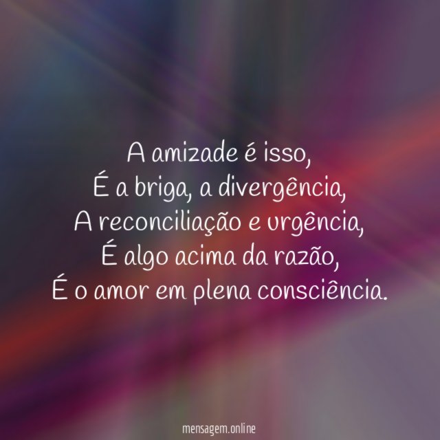 A amizade é isso
