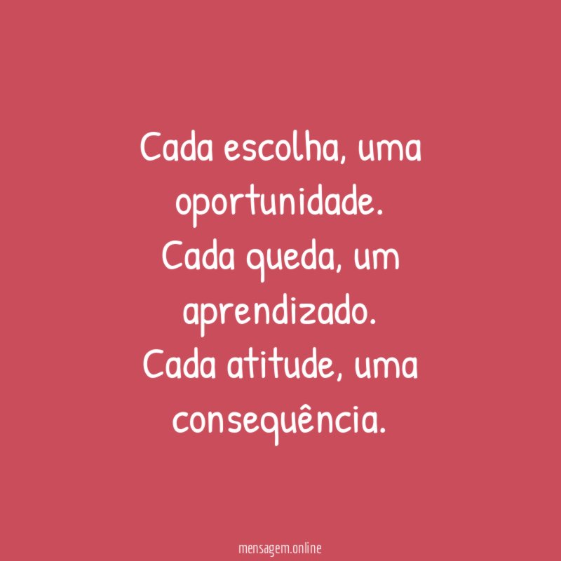 Cada escolha