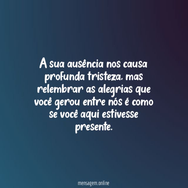Como se você aqui estivesse presente