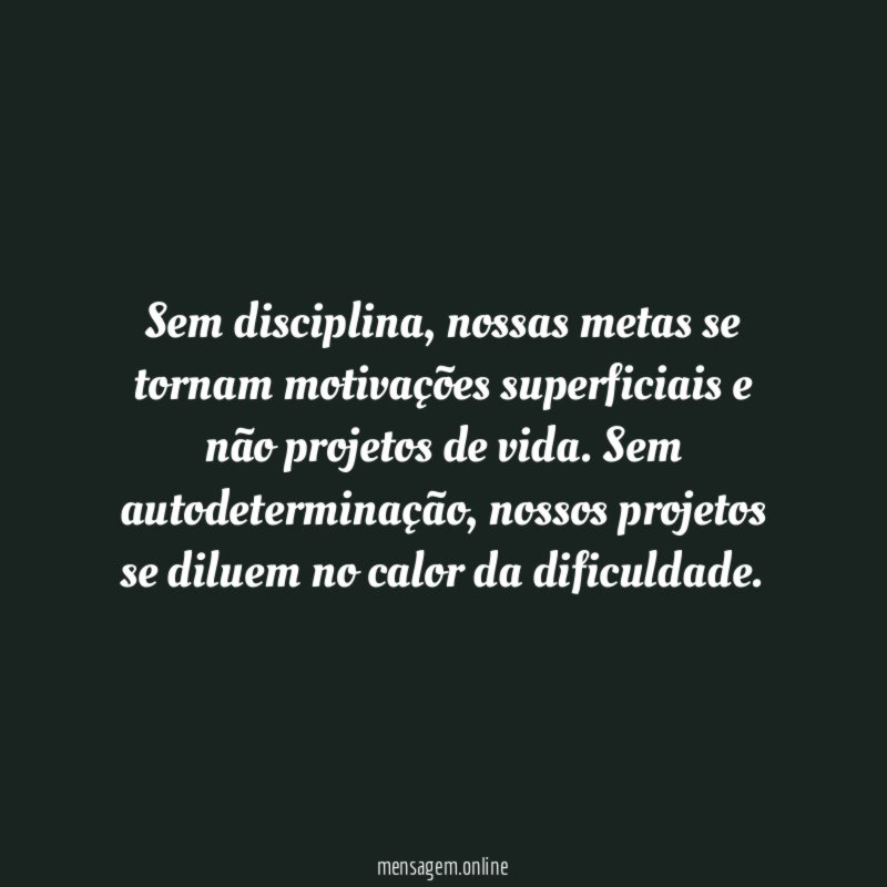 Sem disciplina