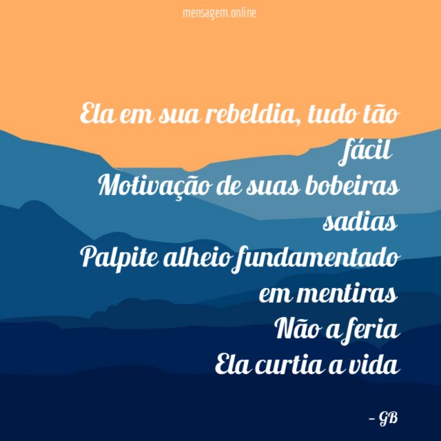 Ela em sua rebeldia