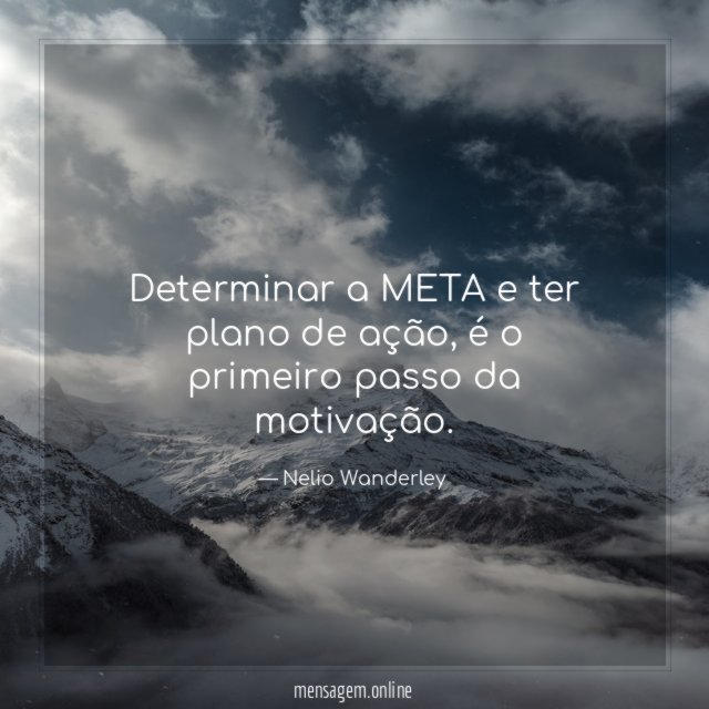 Determinar a META e ter plano de ação