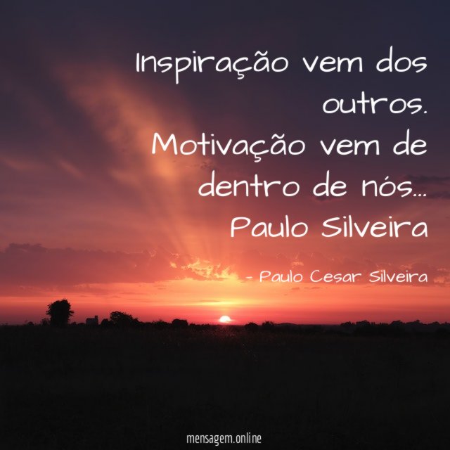 Inspiração vem dos outros