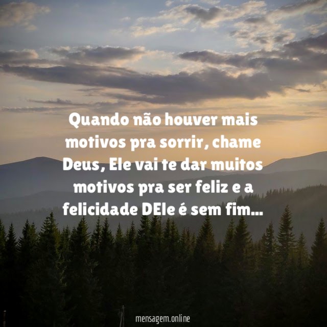 Quando não houver mais motivos pra sorrir