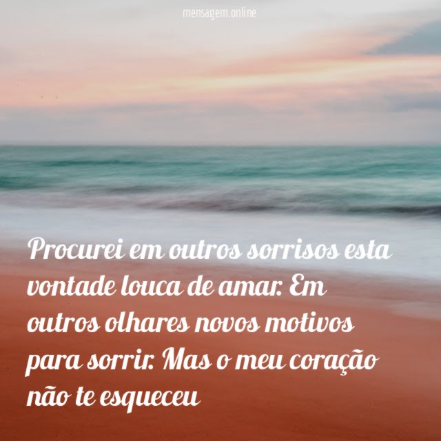 Procurei em outros sorrisos esta vontade louca de amar