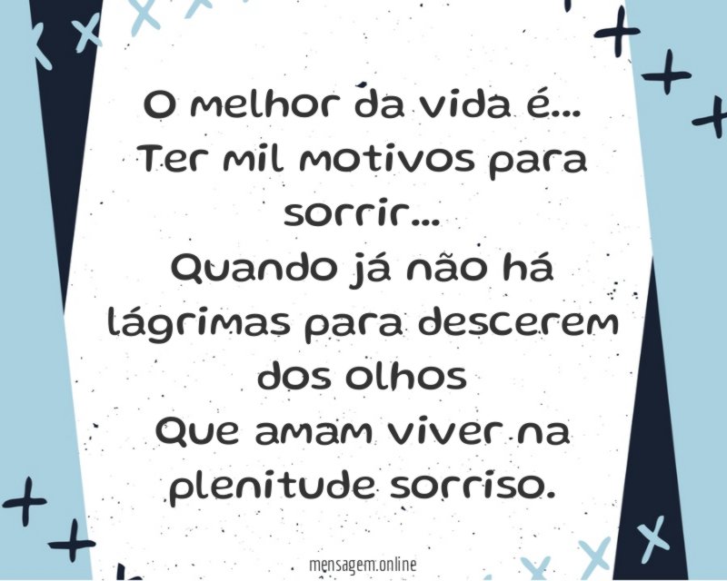 O melhor da vida é