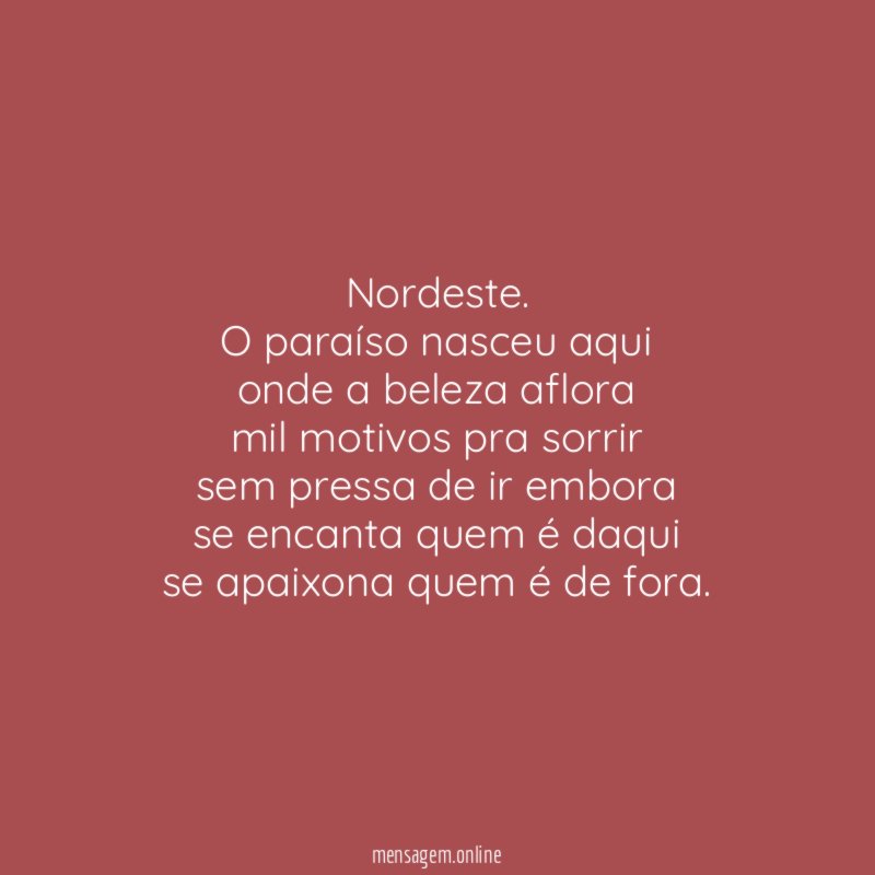 Nordeste.