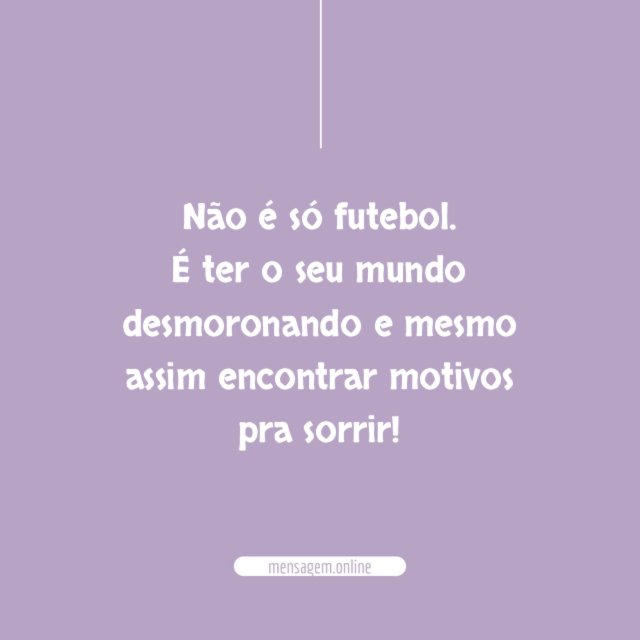 Não é só futebol