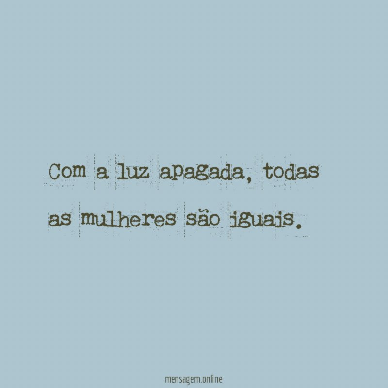 Com a luz apagada