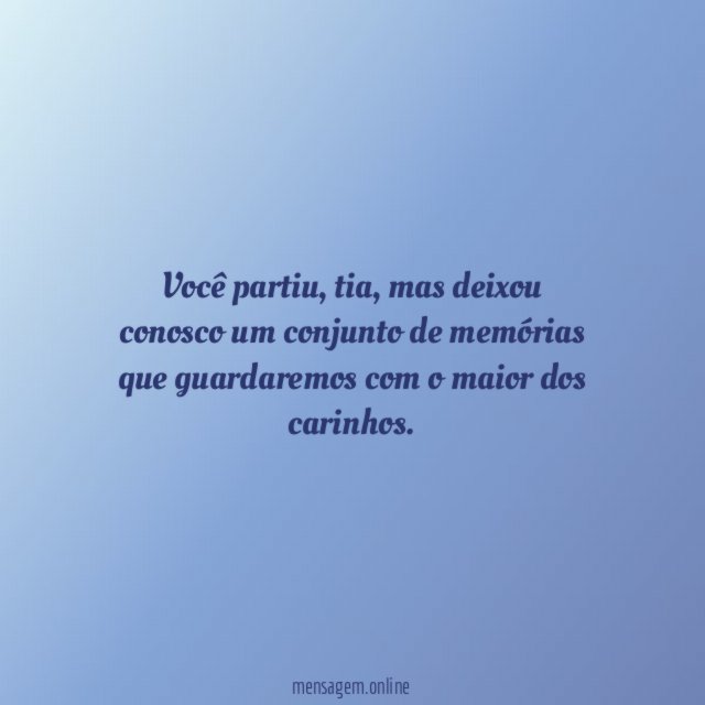 Memórias de uma tia especial que nos deixou