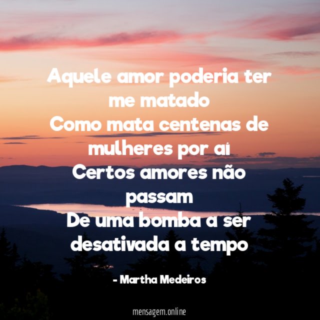 Aquele amor poderia ter me matado
Como mata centenas de mulheres por aí