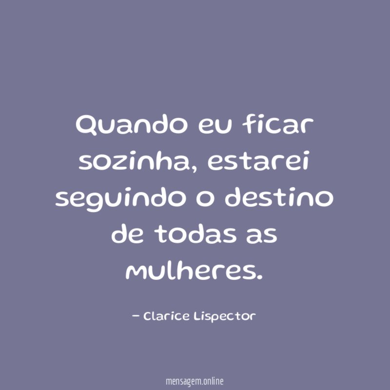 Quando eu ficar sozinha