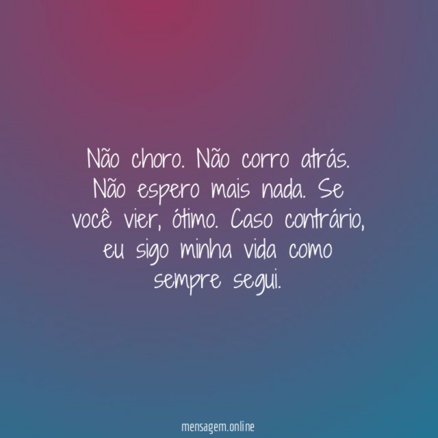 Não choro
