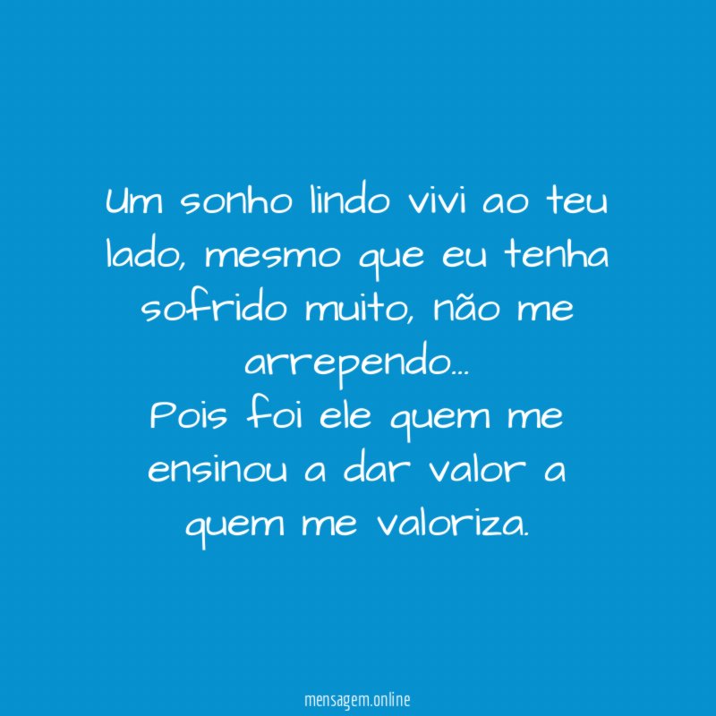 Um sonho lindo vivi ao teu lado