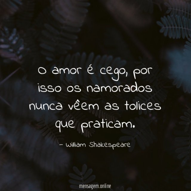 O amor é cego