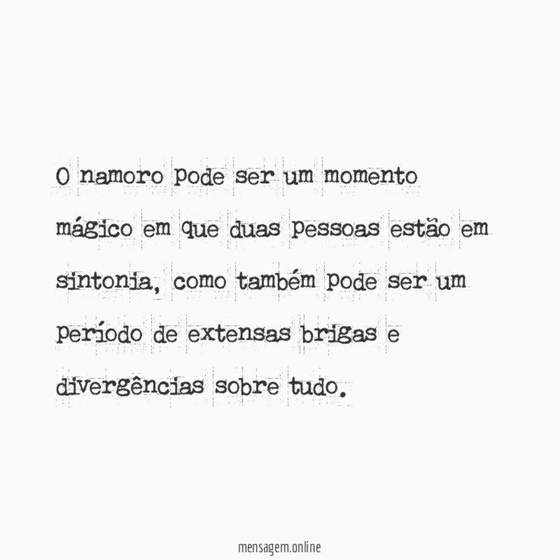 O namoro pode ser um momento mágico em