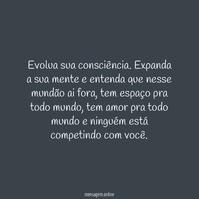 Evolua sua consciência
