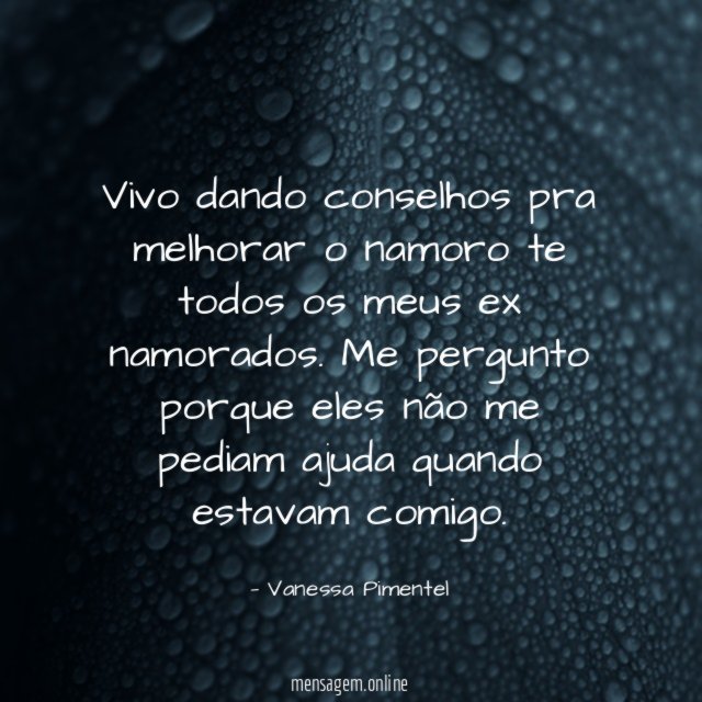 Vivo dando conselhos pra melhorar o namoro te
