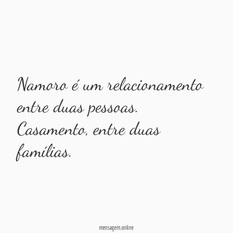 Namoro é um relacionamento entre duas pessoas