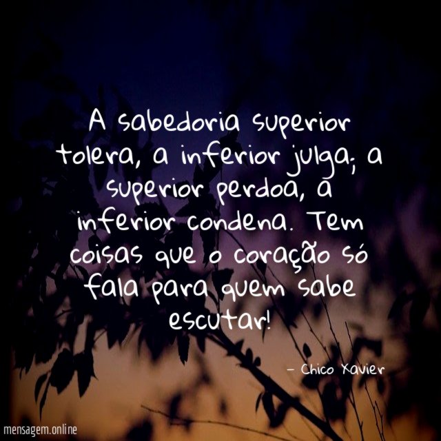 A sabedoria superior tolera