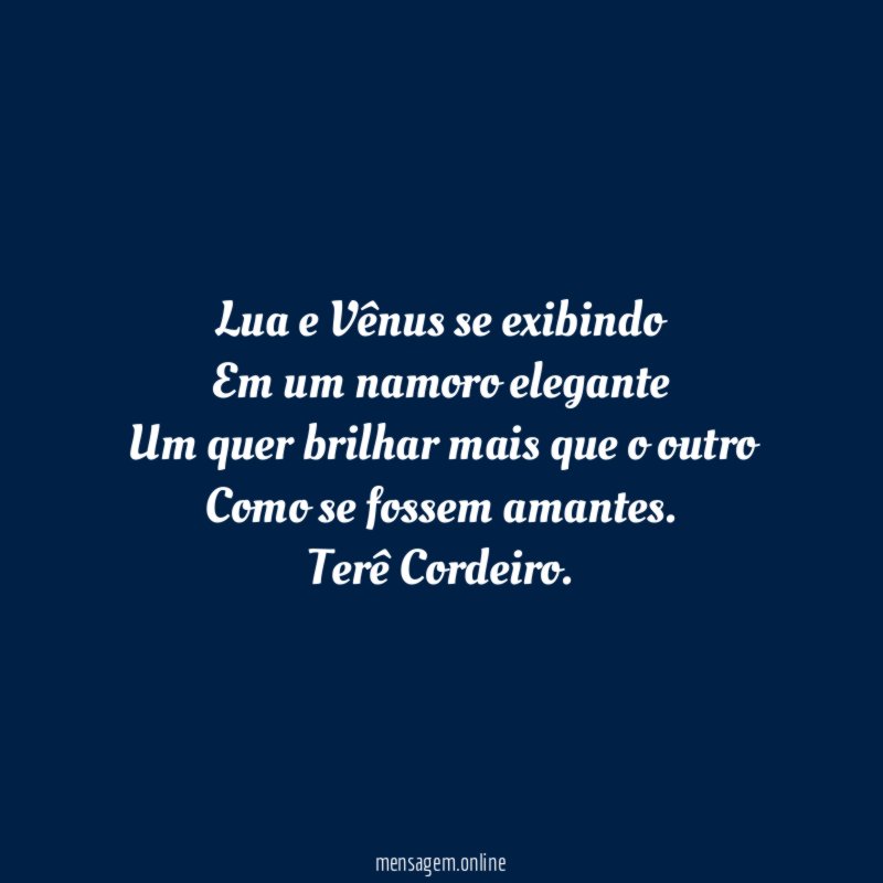 Lua e Vênus se exibindo Em um namoro elegante Um