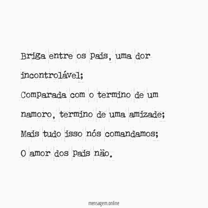 Briga entre os pais