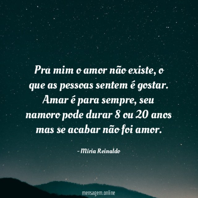 pra mim o amor não existe